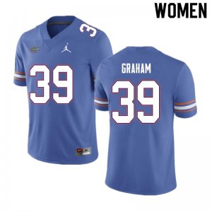 Women's Florida Gators #39 Fenley Graham NCAA Nike Blue Authentic Stitched College Football Jersey MEQ8362EB